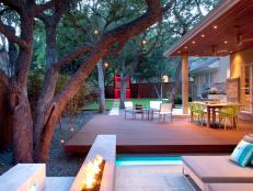 Outdoor Living Space Complements the Home and Existing Landscape