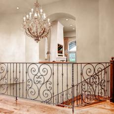 Wrought Iron Scroll Staircase Railing