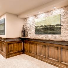 Transitional Rustic Game Room