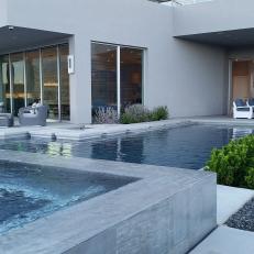 Modern Patio With Pool