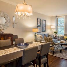 Neutral Transitional Dining and Living Rooms