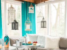 HGTV Spring House 2016 Lanterns Hang From Patio Ceiling