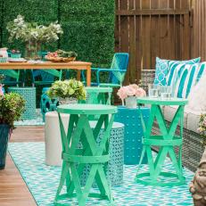 Blue and Green Patio