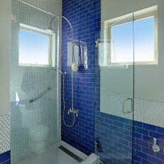 Mix of Tile in Contemporary Bathroom