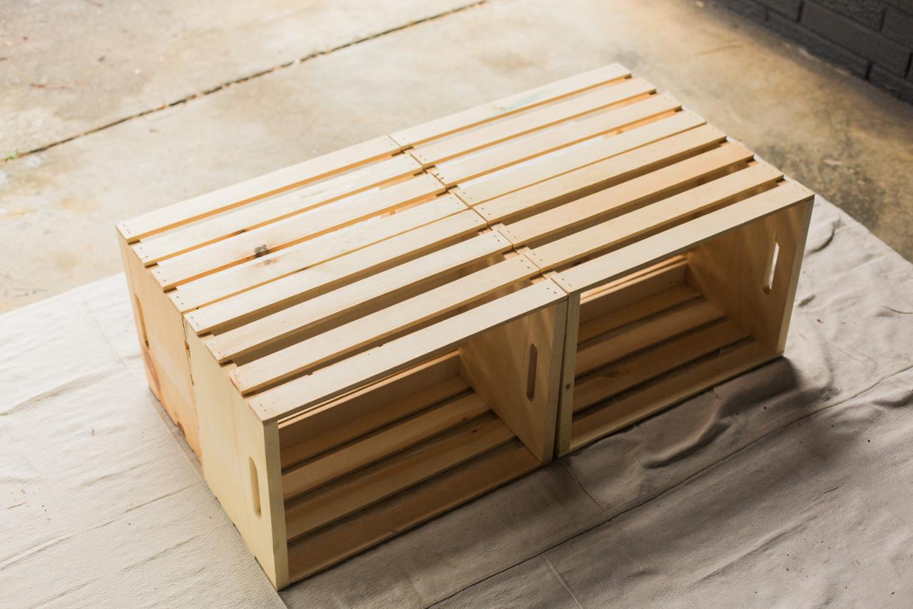 Coffee Table From Wooden Crates, Wooden Crate Coffee Table Ideas