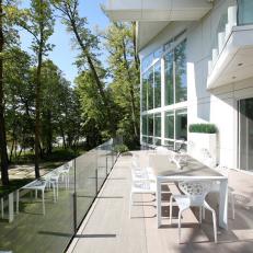 Modern Patio With River View