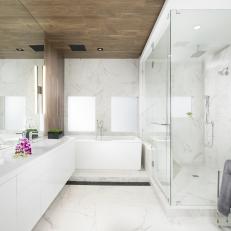 Contemporary Marble Master Bathroom