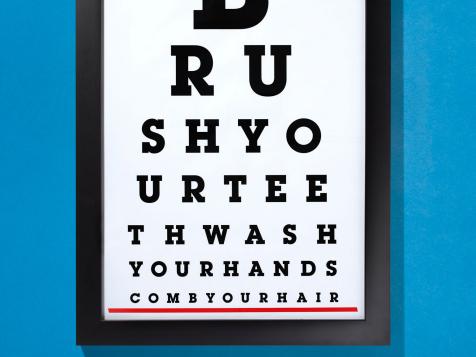 Downloadable Bathroom Eye Chart Poster