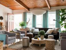 HGTV Spring House 2016 Open, Airy Living Room With Texture