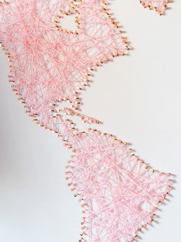 HGTV Spring House 2016 Pink Yarn-and-Nail Art Map