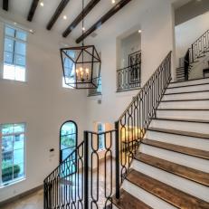 Contemporary Spanish Style Staircase And Foyer