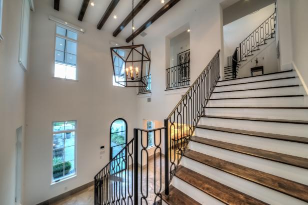 Contemporary Spanish Style Staircase And Foyer Hgtv
