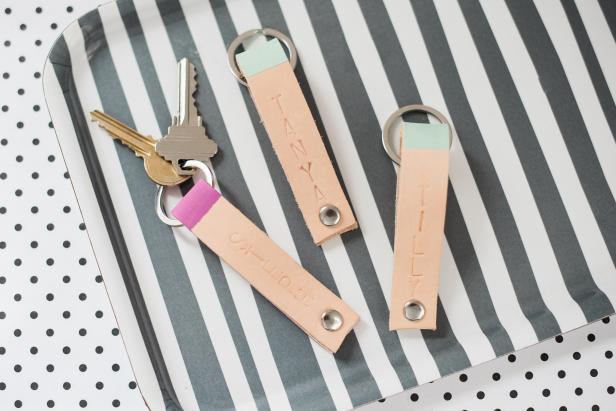 Time to learn how to drive! Give them the coolest key chain around to keep their new keys on by making this personalized, leather key ring.