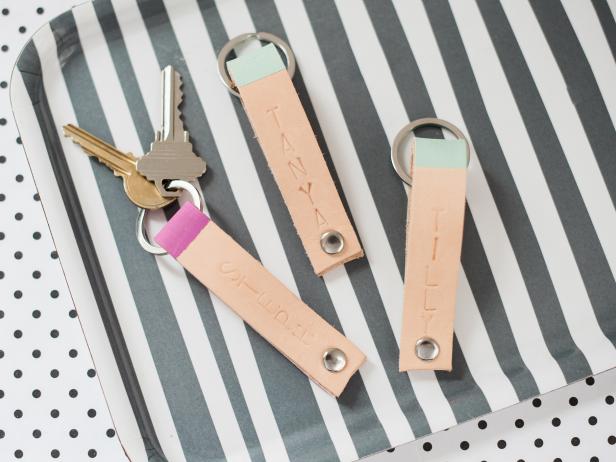 How to Make a Personalized Leather Key Chain | HGTV