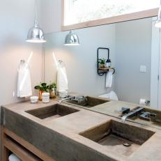 Concrete Counter Tops in Master Bath Tiny Vintage Home
