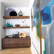 Built-In Shelves Provide Stylish Display Space