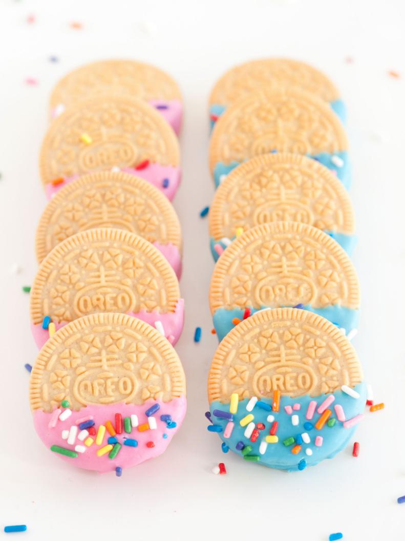 Pink and Blue Oreo Cookies