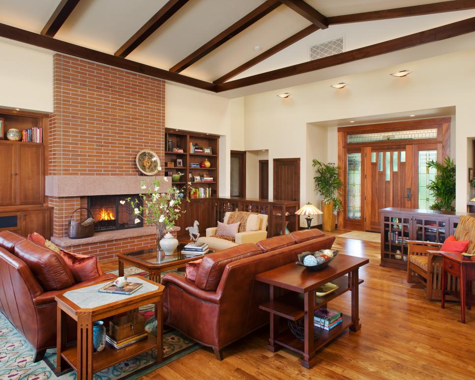 Craftsman Style Living Room | HGTV
