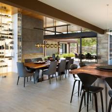 Contemporary Open Floor Plan Dining Room