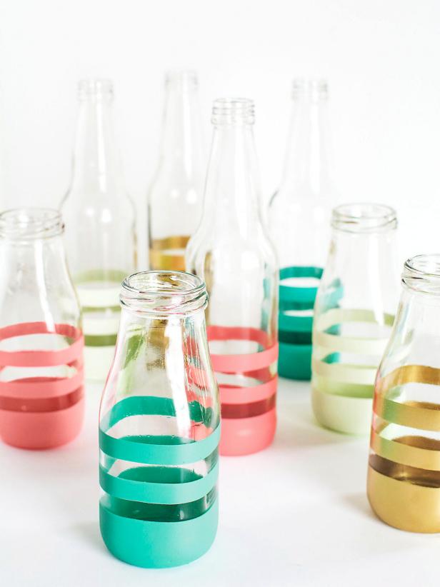DIY Striped Bottles
