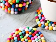 DIY Felt Ball Coasters