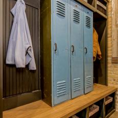 Mudroom With Vintage Lockers