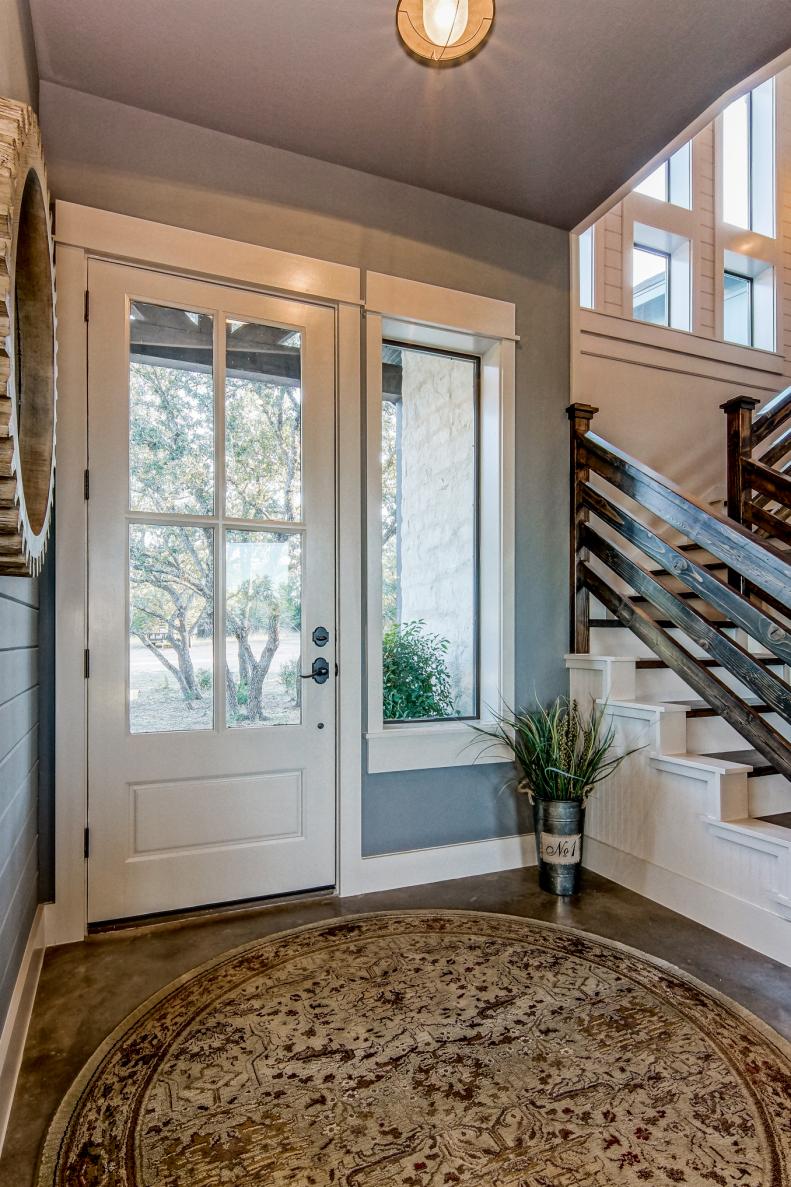 Gray-Blue Country Foyer