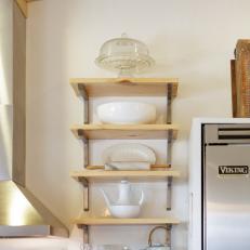 Open Kitchen Shelving With Industrial Vibe