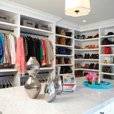Walk-In Closet With Space for Designer Clothes