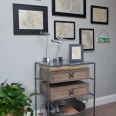 Wall With Framed Geographic Maps