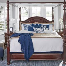 Traditional Bedroom With King Canopy Bed