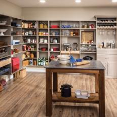 Kitchen Pantry With Open Shelving