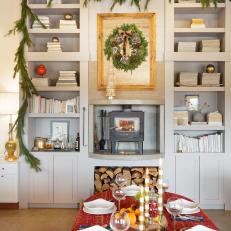 Festive County Dining Room With Christmas Decor 