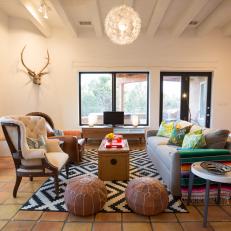 Family-Friendly Living Room with Whimsical Flair