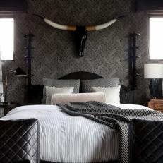 Masculine Bedroom With Four-Poster Bed