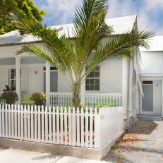 White Tropical Exterior With Picket Fence