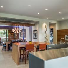 Contemporary Kitchen With Open Floor Plan