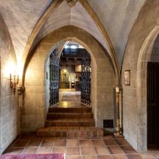 Hume Castle Foyer Area Boasts Medieval Style Arches 
