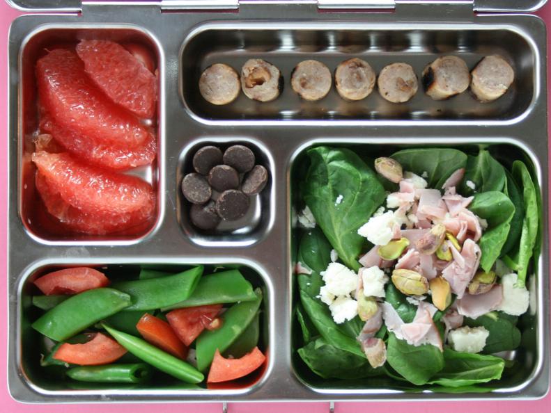 Healthy Lunchbox Idea: Spinach and Ham Salad