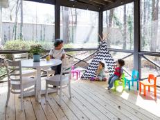 Family-Friendly Screened Deck on Wooded Property