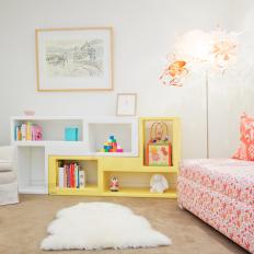 Cheerful Modern Playroom With Multicolored Floral Accents 