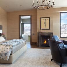 Contemporary Bedroom With Stunning Mountain View