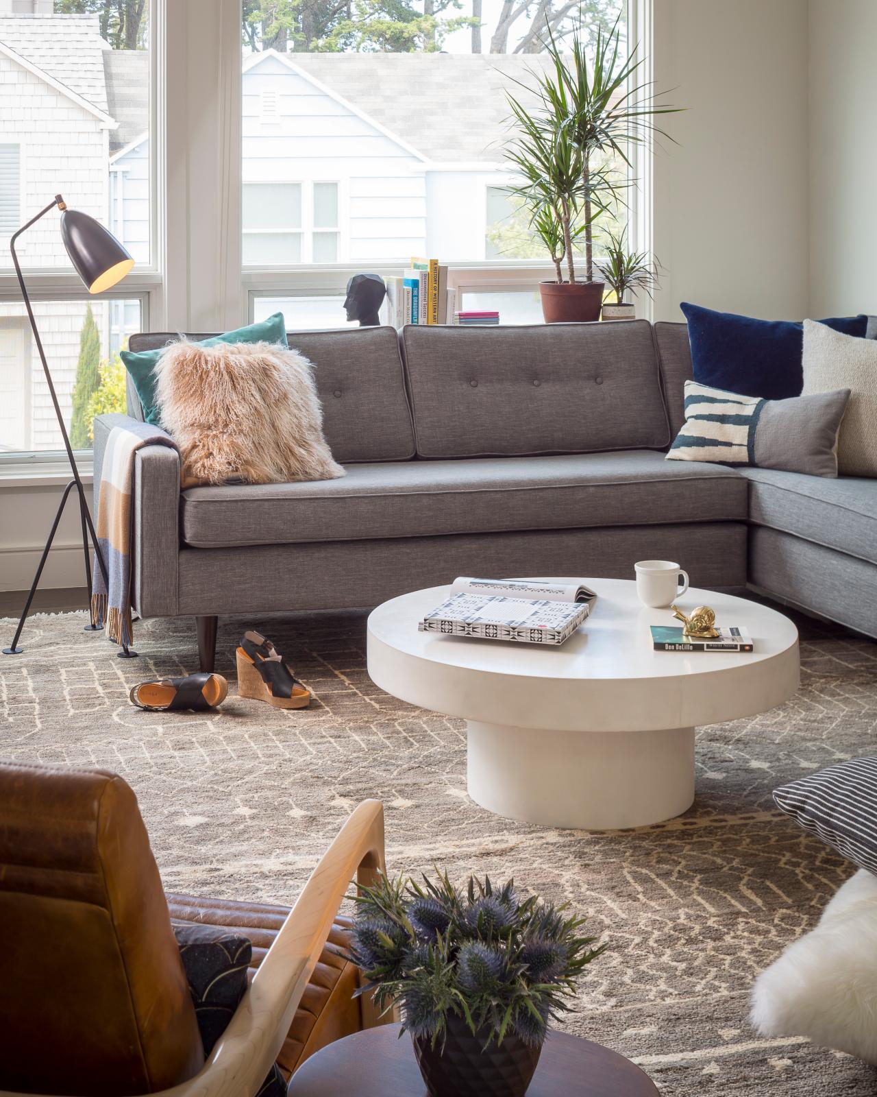 12 living room ideas for a grey sectional | hgtv's decorating
