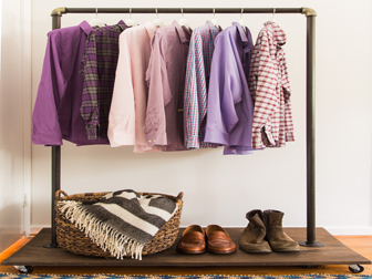 Don’t let a lack of closet space get you down, build this simple rolling rack and you’ll have mobile storage plus loads of vintage style on hand anytime.