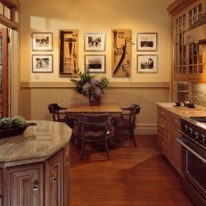Antique Tools Featured as Focal Point in Elegant Kitchen