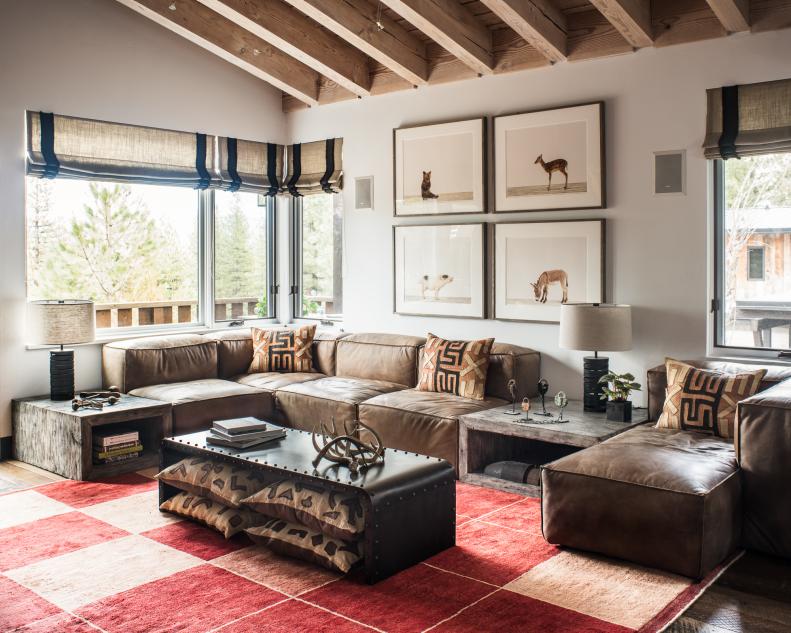 Neutral Rustic Contemporary Living Room