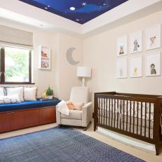 Contemporary Neutral Nursery With Window Seat