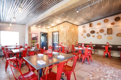 Industrial Rustic Restaurant With Corrugated Tin Ceiling Hgtv