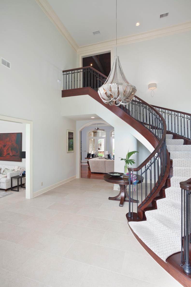 Gray Traditional Foyer