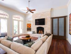 Neutral Transitional Family Room